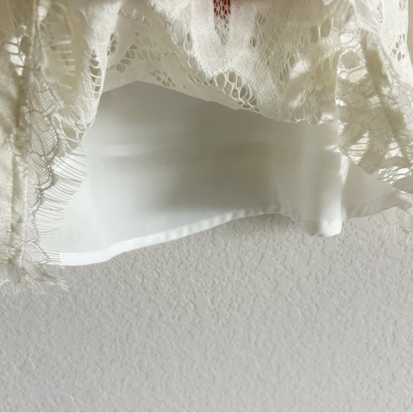 New Anthro Greylin Cassis Lace Top Ivory XS - Picture 13 of 14